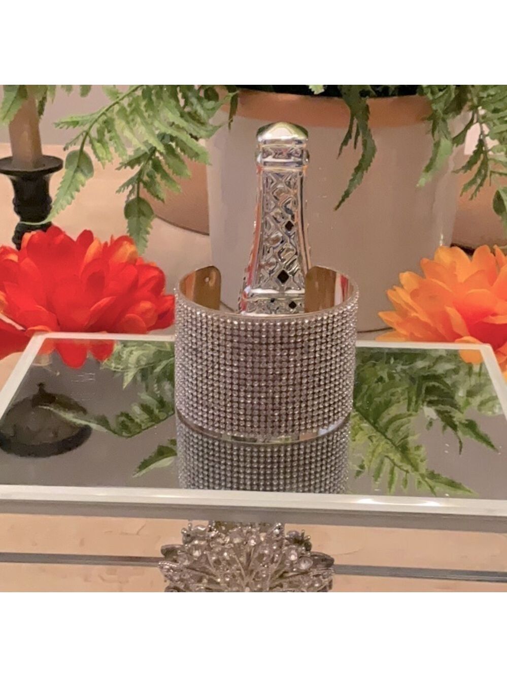 Neiman Marcus Alloy Rhinestone Cuff One Size